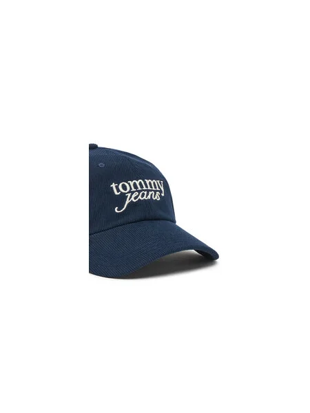 Tommy Jeans kordbársony baseball sapka sötétkék