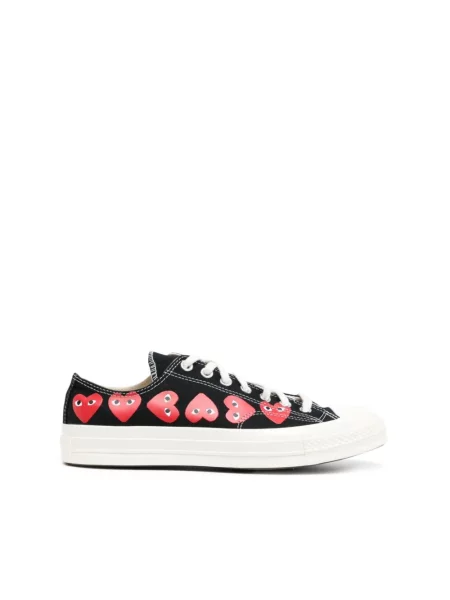 Sneakersy Comme Des Garcons Play z nadrukiem w serca czarne