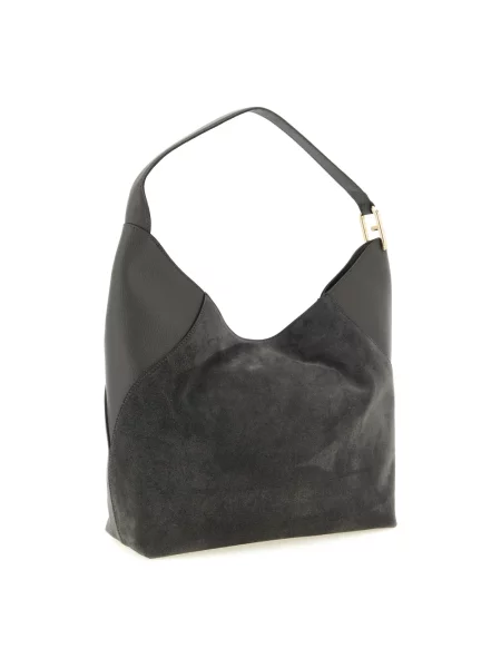 Torebka Furla skórzana szara