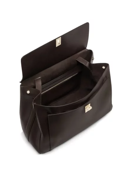 Geantă shopper Tom Ford din piele maro