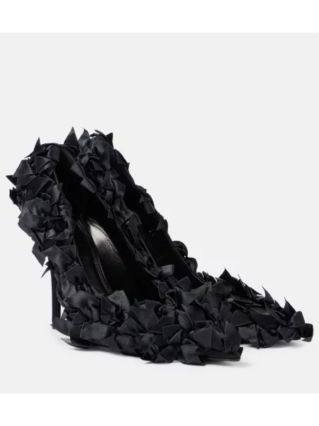Pantofi cu toc Balenciaga din satin negru