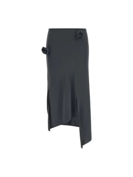 Spódnica midi Coperni w kwiatki do kolan szara