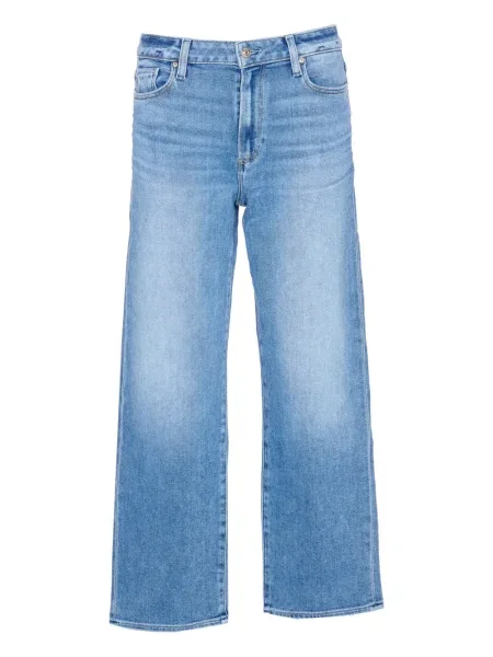 Jeansy Paige o krotszym kroju niebieskie