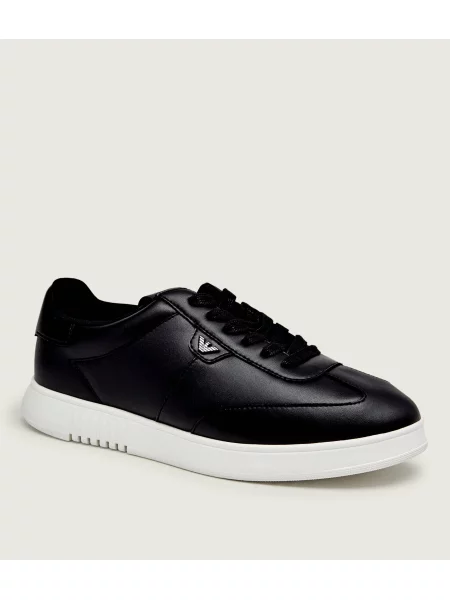 Emporio Armani Teniși din piele negru