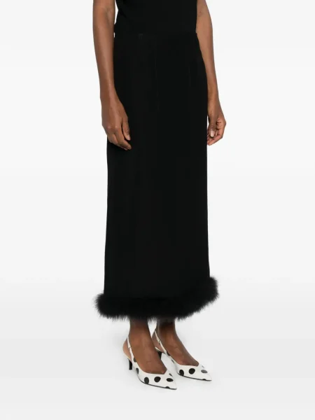 Fusta maxi Moschino cu pene negru