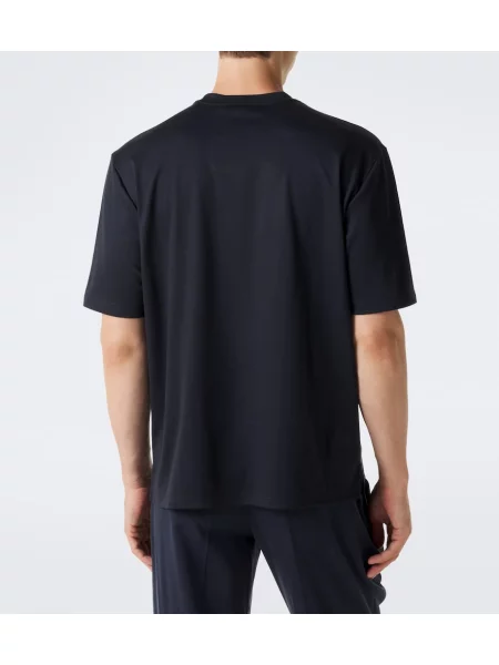 Tricou Agnona de mătase albastru