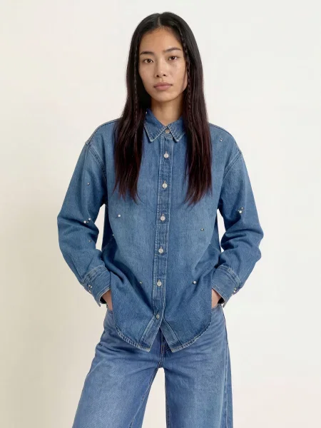 Levi's® Džínová Halenka Jordan S Cvočky A Ozdobnými Kamínky modrá