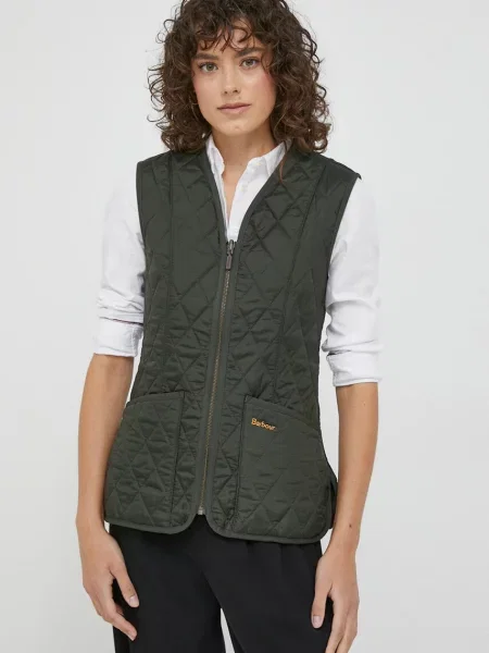 Vestă Barbour din fleece verde