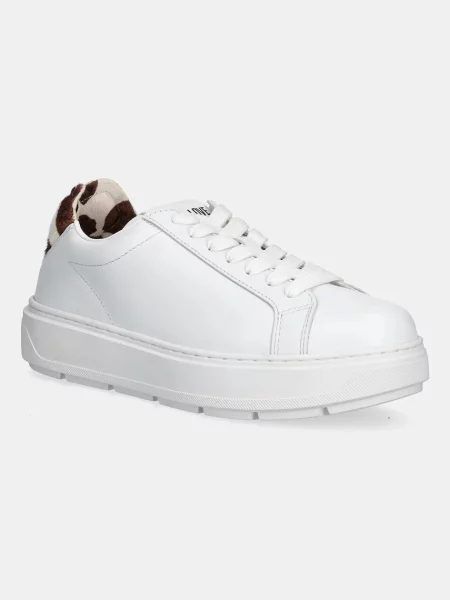 Usnjene superge Love Moschino bela