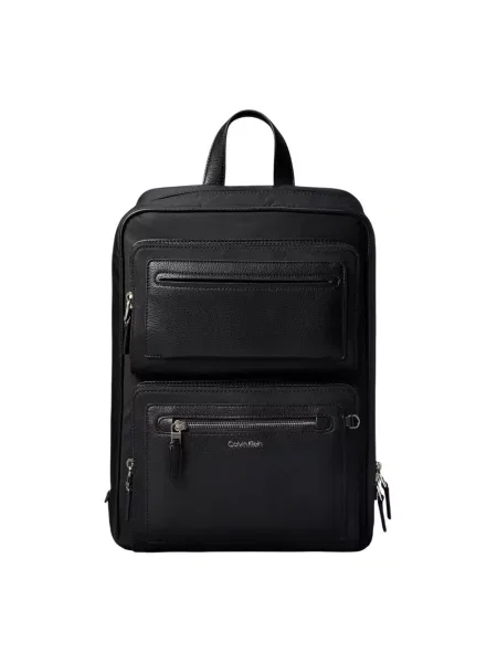 Calvin Klein Plecak Ssnl Raised Logo Double Pocket B czarny