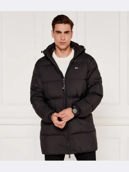 Tommy Jeans Steppelt kabát | fekete