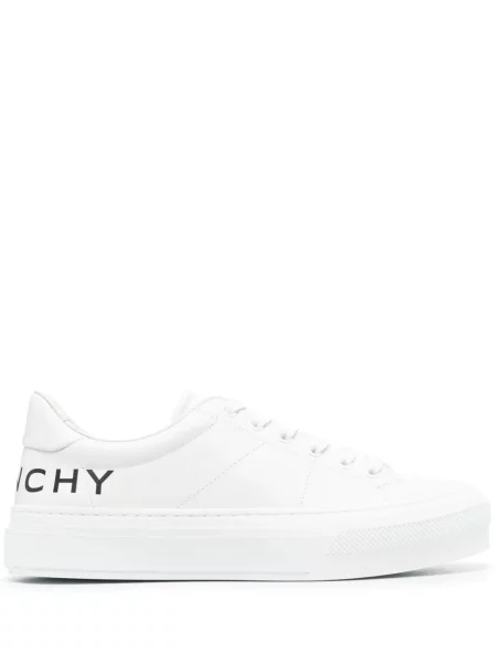 Sneakerși Givenchy din piele cu imagine alb