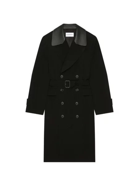 Trenci Givenchy cu două rânduri de nasturi negru