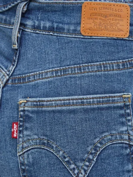 Ретро слаб дънки skinny fit Levi's® с разкъсвания синьо