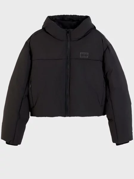 Джинсовая куртка Tommy Jeans с капюшоном черная