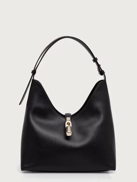 Furla hobo kabelka kožená černá