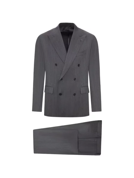 Costum Tagliatore cu două rânduri de nasturi gri