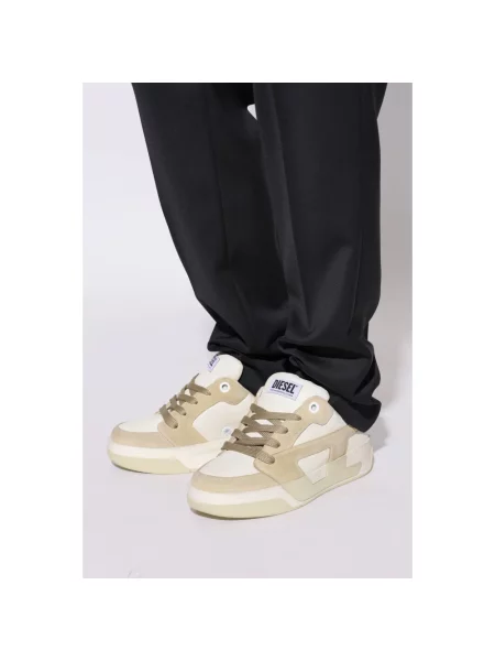 Sneakersy Diesel skórzane beżowe