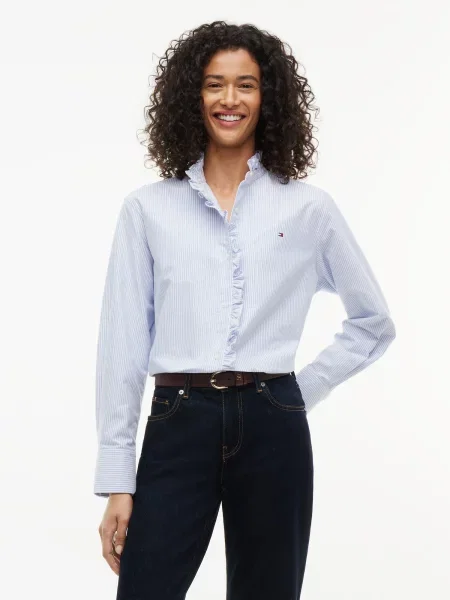 TOMMY HILFIGER Blúzka modrá biela