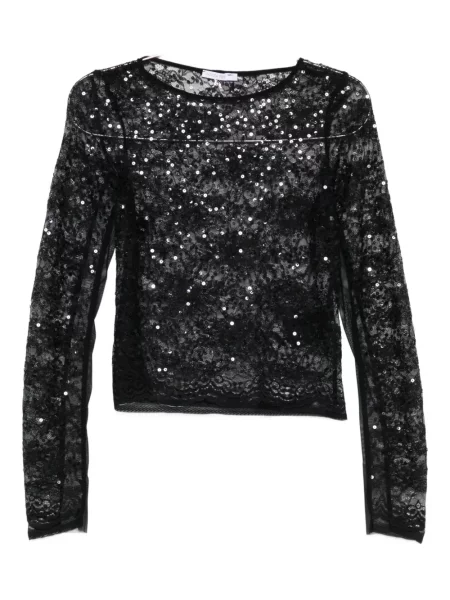 Top Patrizia Pepe cu paiete lung negru
