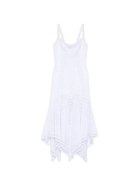 Asymetrické oblekové midi šaty Charo Ruiz Ibiza po kolena bílé