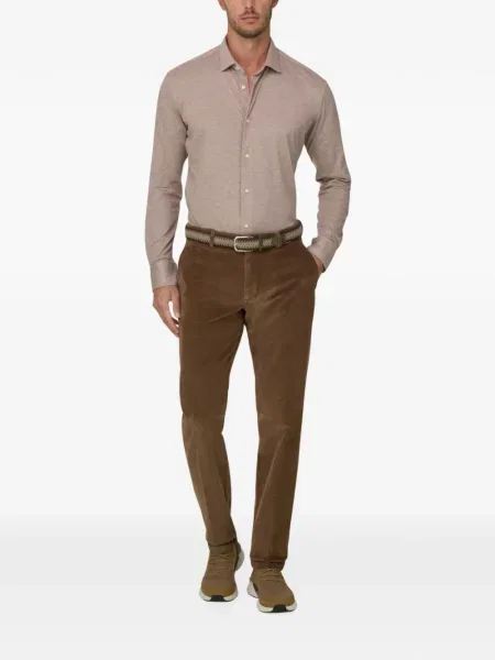 Pantaloni Boggi Milano de catifea maro