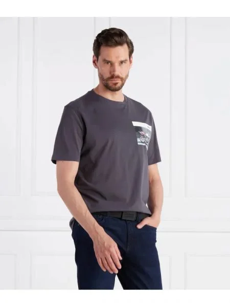 BOSS ORANGE Tricou TeeMotor | Relaxed fit gri