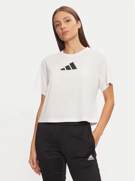 ADIDAS PERFORMANCE Funkcionalna majica Essentials črna bela
