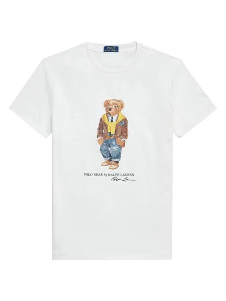 Polo Ralph Lauren Majica plava / svijetloplava / smeđa / žuta bijela