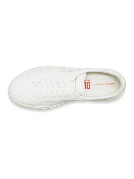 Sneakersy Santoni skórzane na sprzączkę białe