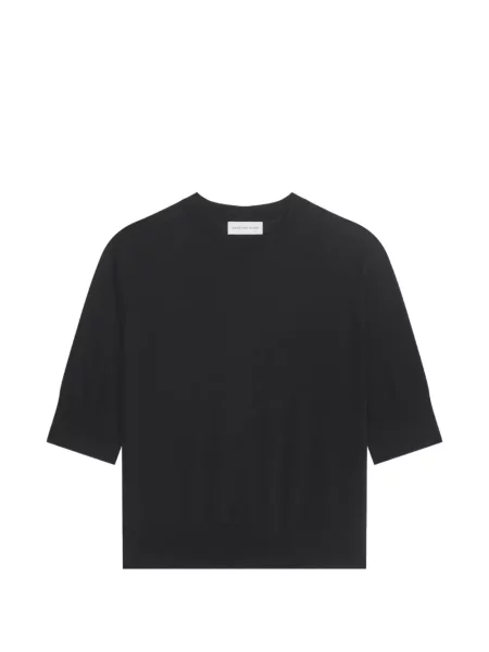 Pulover Dries Van Noten din lână merinos negru