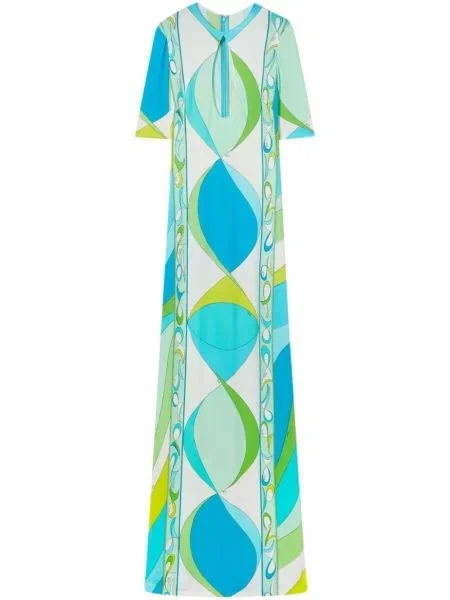 Maxi rochie maxi Pucci cu imagine de costum albastru
