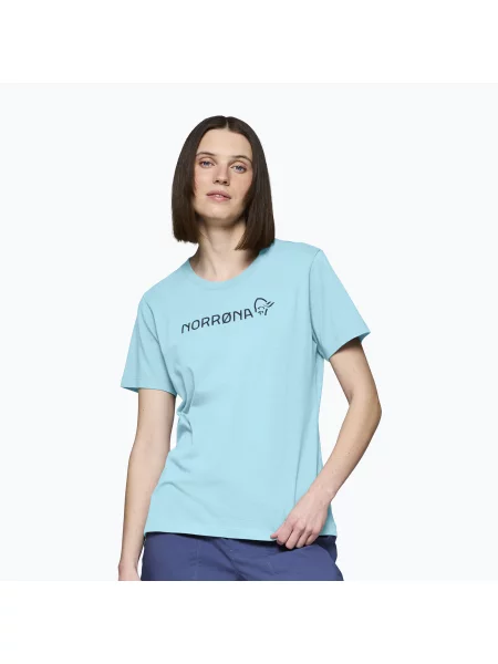 Tričko NORRONA Cotton Norrøna Viking aqua haze modré
