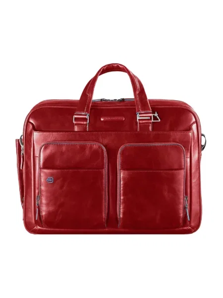 Torebka Piquadro skórzana czerwona