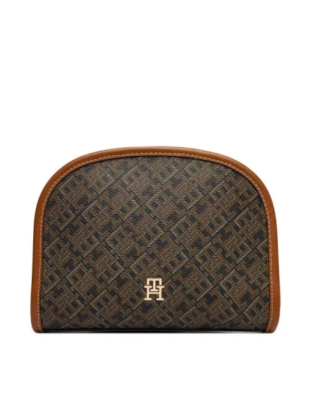 Tommy Hilfiger Kosmetyczka Th Icon Washbag Mono Print czarny