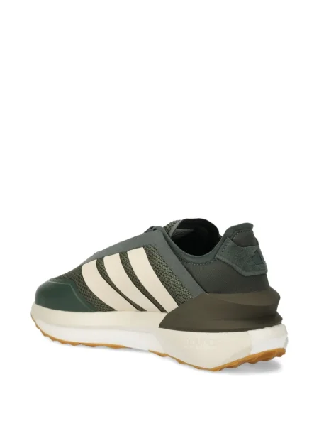 Sneakerși Adidas Cloudfoam alergare cu dungi cu platformă verde