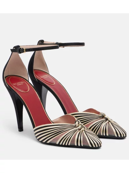 Pantofi cu toc Valentino Garavani din satin alb
