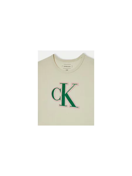 Calvin Klein Jeans T-shirt Écru Boxy Fit