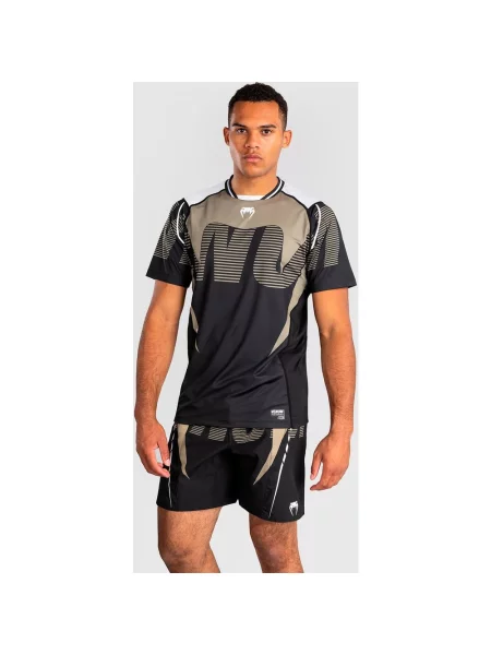 Koszulka Venum Adrenaline Dry Tech czarno‑beżowo‑biała S biała