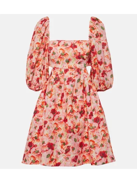 Rochie Zimmermann de in cu model floral roșu