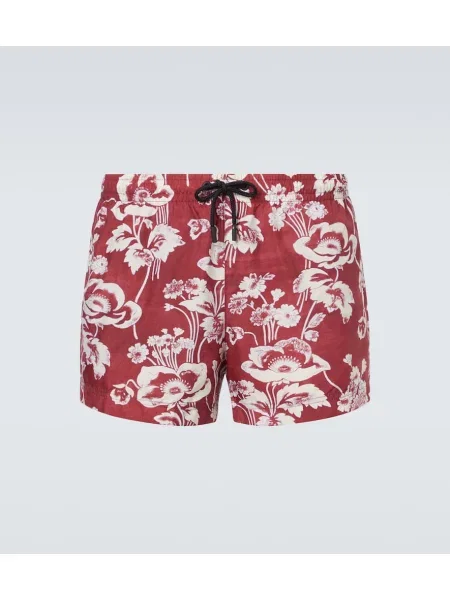 Plavalne hlačke Commas s potiskom rdeča
