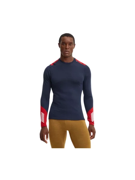 Helly Hansen longsleeve funkcyjny wełniany LIFA MERINO niebieska