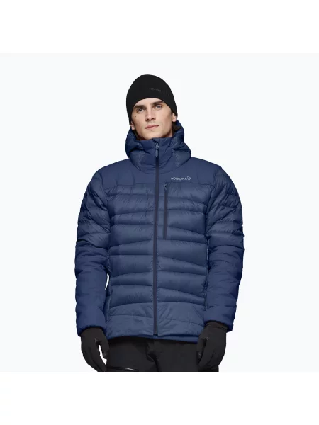 Geacă cu puf pentru bărbați NORRONA Falketind Down Zip Hood indigo night