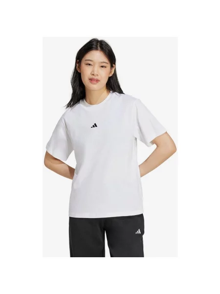 Koszulka adidas Essentials Logo mała krótki rękaw czysty XS biały