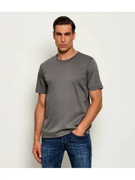 TIGER OF SWEDEN Tricou Olaf | mercerizat gri