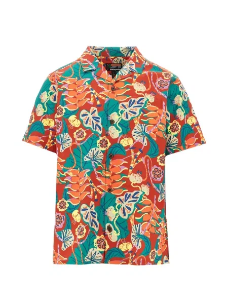 Cămașă cu flori Patagonia cu model floral portocaliu