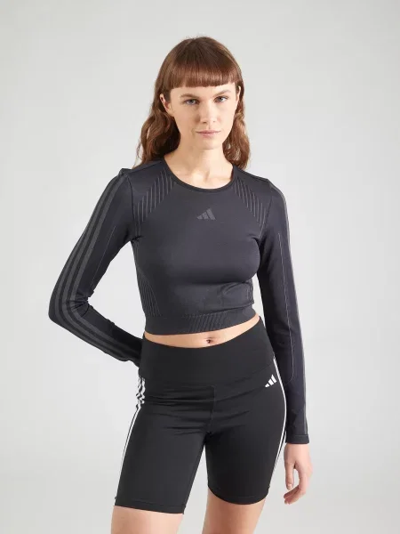 ADIDAS PERFORMANCE Funkčné tričko sivá / tmavosivá čierna