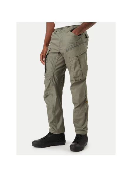 G-Star Raw Παντελόνι υφασμάτινο Rovic Tapered Fit πράσινο