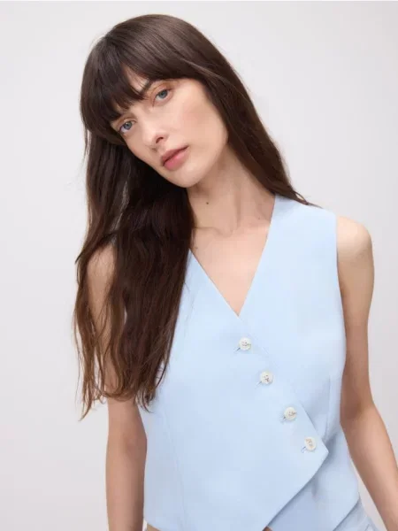 Reserved Костюмний жилет із додаванням блідо-блакитний блакитний