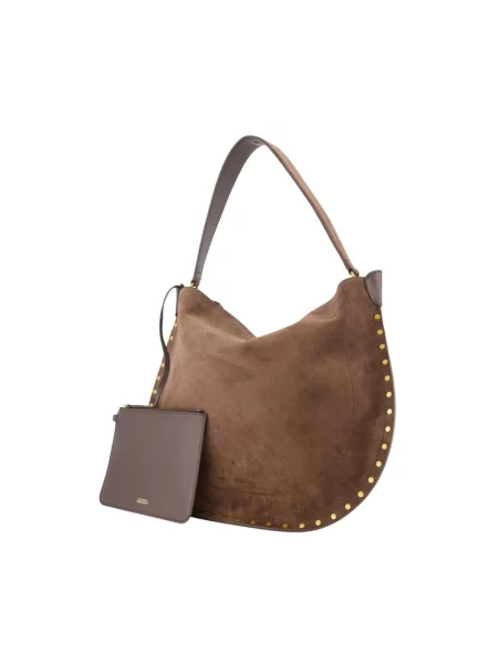 Torebka hobo Isabel Marant skórzana brązowa